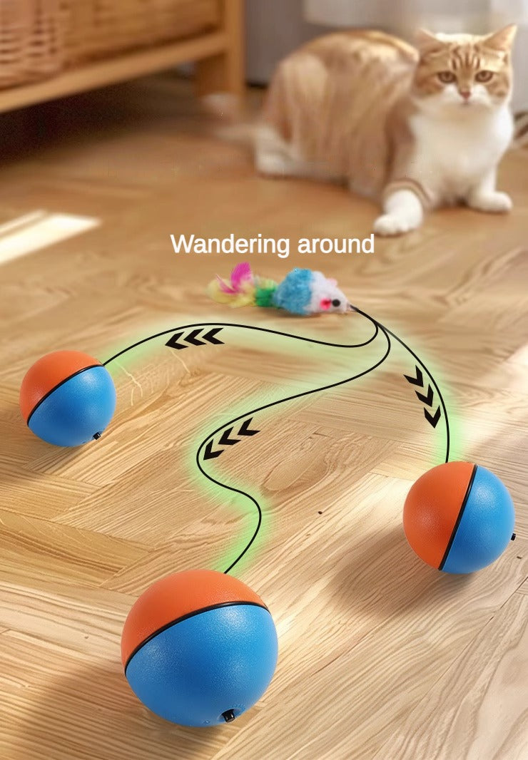 Interactive Cat Toys Ball Automatic Fast Rolling